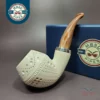 MBSD Meerschaum Silver Reverse Calabash Bulldog Block Meerschaum Pipe