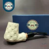 MBSD Meerschaum Deluxe Brick Stack Block Meerschaum Pipe, Briar-Mortise, 9mm