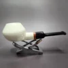 MBSD Meerschaum Deluxe Smooth Rhodesian Block Meerschaum Pipe, Briar-Mortise - Image 3