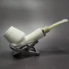 MBSD Meerschaum Silver Reverse Calabash Cutty Block Meerschaum Pipe, New - Image 3
