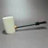 MBSD Meerschaum Deluxe Smooth Poker Block Meerschaum Pipe, Briar-Mortise - Image 3
