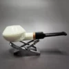 MBSD Meerschaum Deluxe Smooth Rhodesian Block Meerschaum Pipe, Briar-Mortise - Image 3