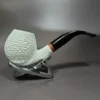 MBSD Meerschaum Deluxe Rusticated Apple Block Meerschaum Pipe, Briar-Mortise - Image 3