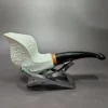 MBSD Meerschaum Deluxe Rusticated Cobra Block Meerschaum Pipe Briar-Mortise, 9mm - Image 3