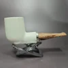 MBSD Meerschaum Silver Reverse Calabash Stack Block Meerschaum Pipe - Image 3