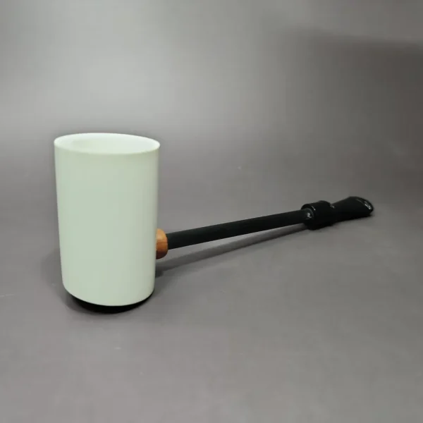 MBSD Meerschaum Deluxe Smooth Poker Block Meerschaum Pipe, Briar-Mortise - Image 3