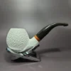 MBSD Meerschaum Deluxe Rustic Apple Block Meerschaum Pipe, Briar-Mortise - Image 3