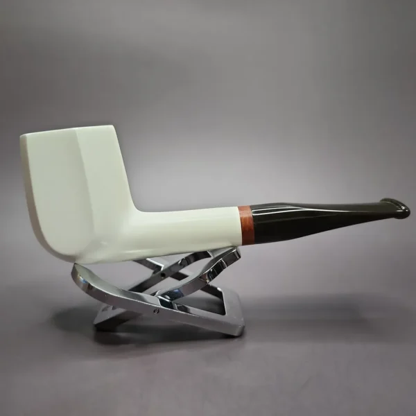 MBSD Meerschaum Deluxe Panel Block Meerschaum Pipe, Briar-Mortise - Image 3