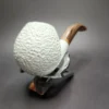 MBSD Meerschaum Deluxe Rusticated Apple Block Meerschaum Pipe, Briar-Mortise - Image 4