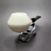 MBSD Meerschaum Deluxe Smooth Rhodesian Block Meerschaum Pipe, Briar-Mortise - Image 4