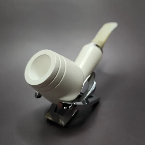 MBSD Meerschaum Silver Reverse Calabash Cutty Block Meerschaum Pipe, New - Image 4