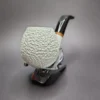 MBSD Meerschaum Deluxe Rusticated Bent Apple Block Meerschaum Pipe, Briar-Mortise - Image 4