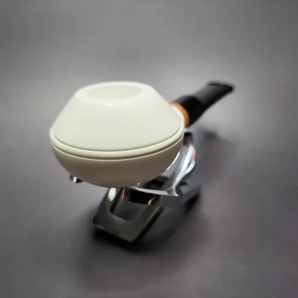 MBSD Meerschaum Deluxe Smooth Rhodesian Block Meerschaum Pipe, Briar-Mortise - Image 4