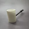 MBSD Meerschaum Deluxe Smooth Poker Block Meerschaum Pipe, Briar-Mortise - Image 4