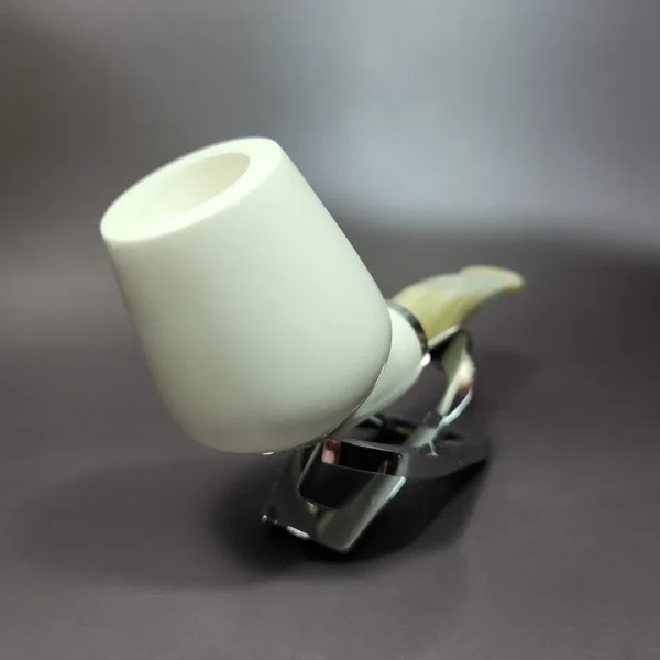 MBSD Meerschaum Silver Reverse Calabash Cutty Block Meerschaum Pipe - Image 4