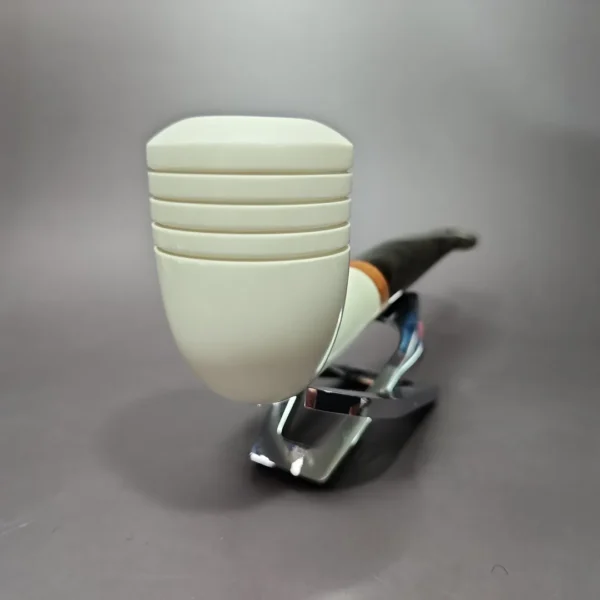 MBSD Meerschaum Deluxe Beehive Billiard Block Meerschaum Pipe, Briar-Mortise, 9mm - Image 4