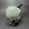 MBSD Meerschaum Silver Reverse Calabash Lattice Egg Block Meerschaum Pipe - Image 4