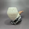 MBSD Meerschaum Silver Reverse Calabash Bulldog Block Meerschaum Pipe - Image 4