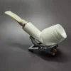 MBSD Meerschaum Silver Reverse Calabash Cutty Block Meerschaum Pipe, New - Image 5