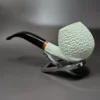MBSD Meerschaum Deluxe Rusticated Apple Block Meerschaum Pipe, Briar-Mortise - Image 5