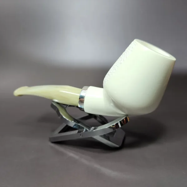 MBSD Meerschaum Silver Reverse Calabash Cutty Block Meerschaum Pipe - Image 5