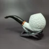 MBSD Meerschaum Deluxe Rustic Apple Block Meerschaum Pipe, Briar-Mortise - Image 5