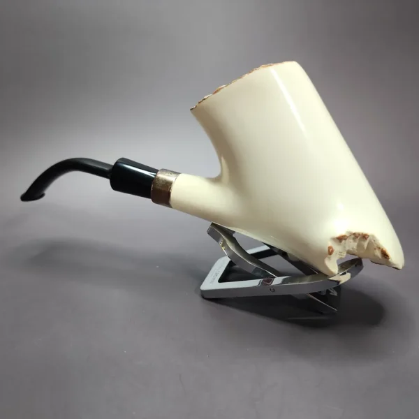 Magnum Freehand Block Meerschaum Pipe w/ Plateau, Unsmoked - Image 6