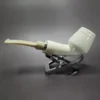 MBSD Meerschaum Silver Reverse Calabash Cutty Block Meerschaum Pipe, New - Image 6