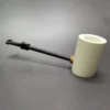 MBSD Meerschaum Deluxe Smooth Poker Block Meerschaum Pipe, Briar-Mortise - Image 6
