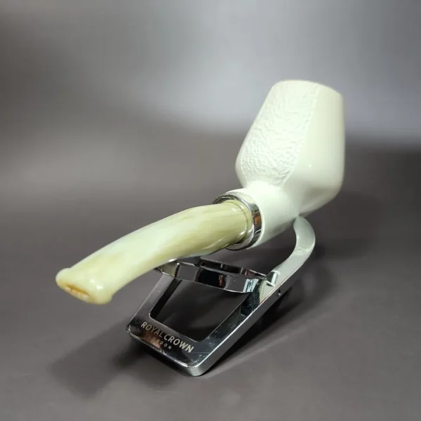 MBSD Meerschaum Silver Reverse Calabash Cutty Block Meerschaum Pipe - Image 6