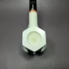 MBSD Meerschaum Deluxe Smooth Panel Block Meerschaum Pipe Briar-Mortise - Image 6