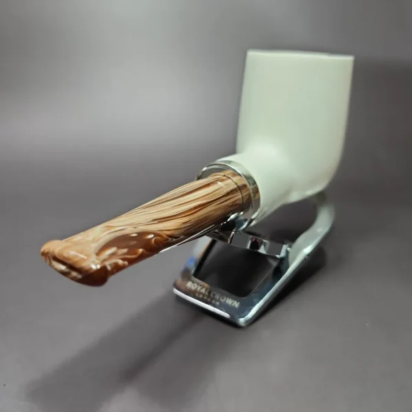 MBSD Meerschaum Silver Reverse Calabash Stack Block Meerschaum Pipe - Image 6