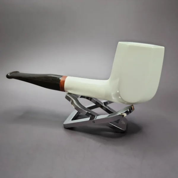 MBSD Meerschaum Deluxe Panel Block Meerschaum Pipe, Briar-Mortise - Image 6