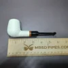 MBSD Meerschaum Deluxe Rusticated Billiard Block Meerschaum Pipe, Briar-Mortise - Image 7