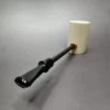 MBSD Meerschaum Deluxe Smooth Poker Block Meerschaum Pipe, Briar-Mortise - Image 7
