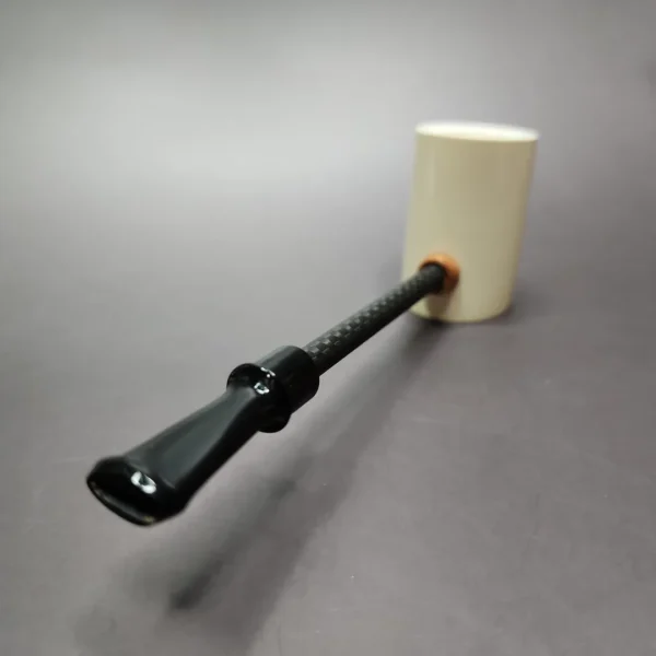 MBSD Meerschaum Deluxe Smooth Poker Block Meerschaum Pipe, Briar-Mortise - Image 7