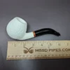 MBSD Meerschaum Deluxe Rusticated Apple Block Meerschaum Pipe, Briar-Mortise - Image 7