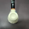 MBSD Meerschaum Deluxe Floral Brandy Block Meerschaum Pipe, Briar-Mortise, 9mm - Image 7