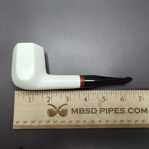MBSD Meerschaum Deluxe Panel Block Meerschaum Pipe, Briar-Mortise - Image 7