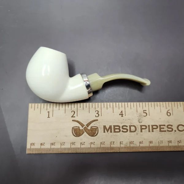 MBSD Meerschaum Silver Reverse Calabash Brandy Block Meerschaum Pipe - Image 7