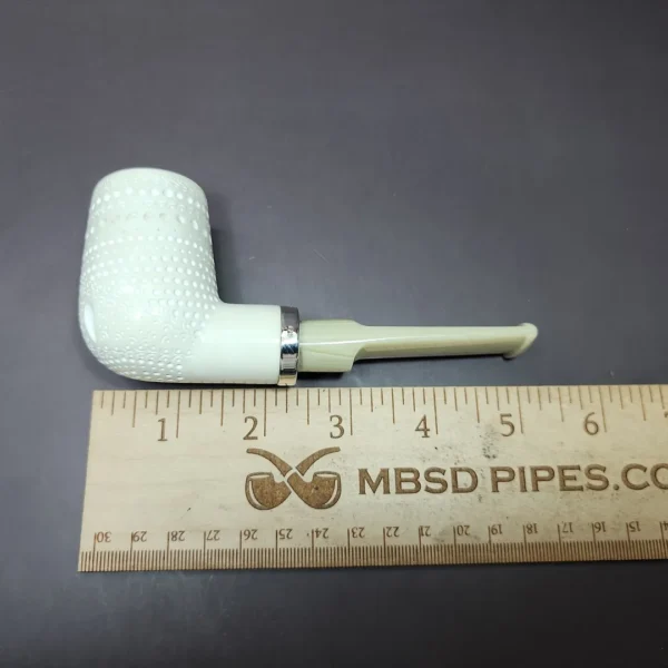 MBSD Meerschaum Silver Reverse Calabash Lattice Stack Block Meerschaum Pipe - Image 8