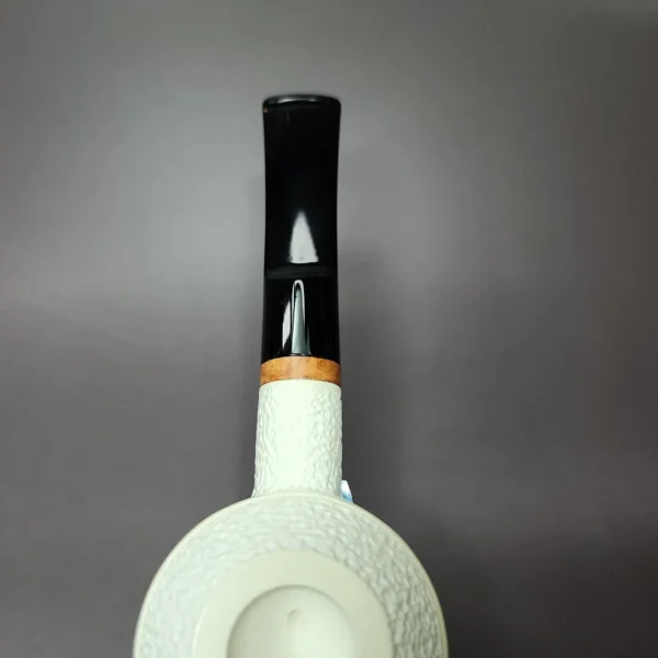 MBSD Meerschaum Deluxe Squat Rhodesian Block Meerschaum Pipe, Briar-Mortise - Image 8