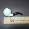 MBSD Meerschaum Deluxe Rustic Apple Block Meerschaum Pipe, Briar-Mortise - Image 8