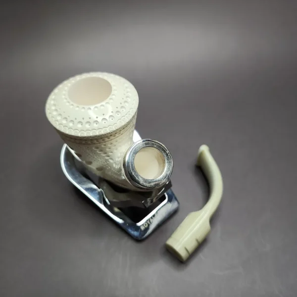 MBSD Meerschaum Silver Reverse Calabash Rhodesian Block Meerschaum Pipe, New - Image 8