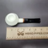 MBSD Meerschaum Deluxe Smooth Rhodesian Block Meerschaum Pipe, Briar-Mortise - Image 9