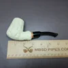 MBSD Meerschaum Deluxe Brick Stack Block Meerschaum Pipe, Briar-Mortise, 9mm - Image 9