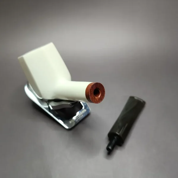 MBSD Meerschaum Deluxe Panel Block Meerschaum Pipe, Briar-Mortise - Image 9