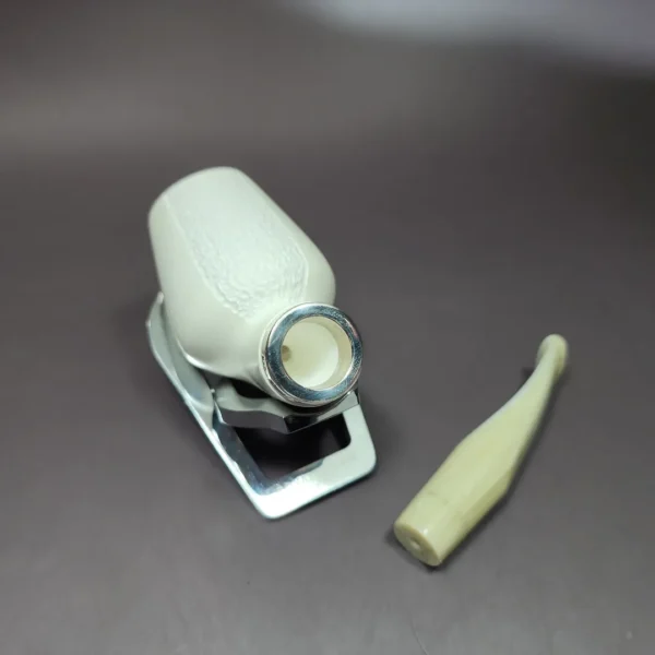MBSD Meerschaum Silver Reverse Calabash Cutty Block Meerschaum Pipe - Image 10