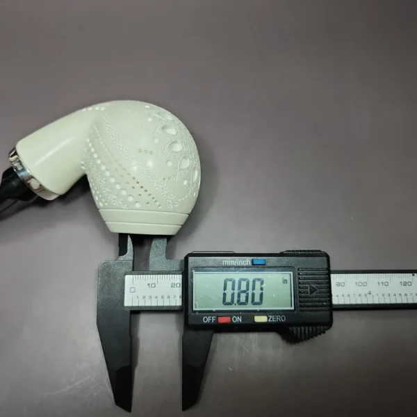 MBSD Meerschaum Silver Reverse Calabash Lattice Egg Block Meerschaum Pipe - Image 10