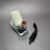 MBSD Meerschaum Deluxe Bent Billiard Block Meerschaum Pipe, Briar-Mortise - Image 10